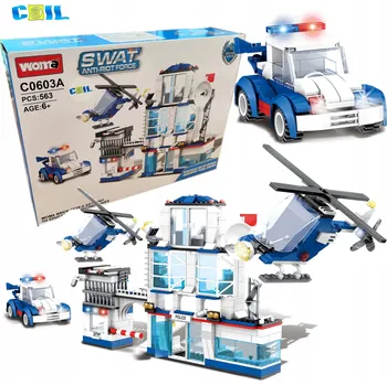 ostatní stavebnice STAVEBNICE POLICIE POLICEJNÍ STANICE 563 DÍLŮ COIL