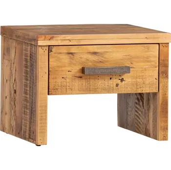 Noční stolek Masivní noční stolek Albury z recyklované borovice, lakovaný, přírodní barva