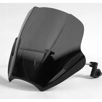 Univerzální plexi štít pro motocykly bez kapotáže MRA, tvar SPS, kouřové