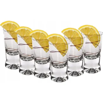 Sklenice Sklenice na vodku Krosno Zlatá spirála bezbarvá 25 ml 6 ks