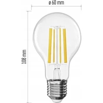 Žárovka EMOS LED žárovka Filament A60 / E27 / 10,5 W (100 W) / 1521 lm / teplá bílá