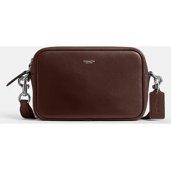 Kožená taštička Coach Radio Camera Bag CCB51 hnědá 88X, vel. ONE SIZE