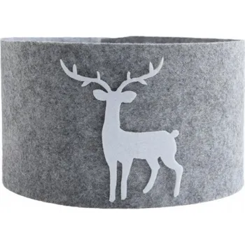 Vánoční dekorace Obal na stromek, kryt pod vánoční stromek maskující sob šedý Vánoce