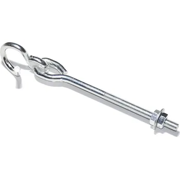 Příslušenství k zahradnímu nábytku Hák houpačkový kyvný se závitem, M12x250mm, Zn, 10ks