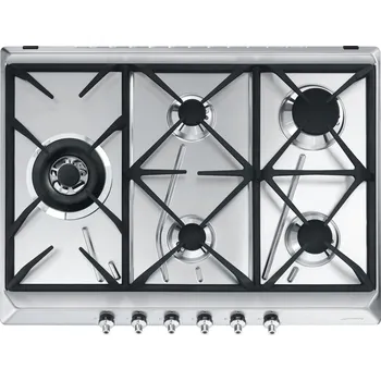 Sprchový set Plynová varná deska Smeg Classica s pěti všestrannými plynovými hořáky, včetně výkonného hořáku WOK o výkonu 3,9 kW, a s elegantním povrchem z broušené nerezové oceli vám zajistí lepší kulinářské zážitky. Tato varná deska dodá každé kuchyni nádech moderní