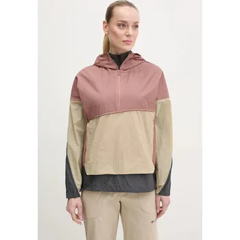 Pánská softshellová bunda Outdoorová bunda adidas TERREX Xploric hnědá barva, přechodná, JF1503 03A, vel. M
