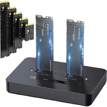 Dokovací stanice / zařízení pro klonování SSD NVMe/SATA M.2 disků