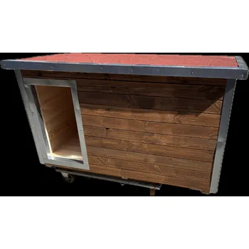 Bouda pro psa Psí bouda pro malá plemena Zateplená psí bouda Mia + Ochraný nátěr proti škudcům: Bezbarvý / transparentní, Směr palubek z pohledu: Vodorovný, Na jaké straně chcete vchod z pohledu ?: Na pravé