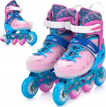 KOLEČKOVÉ BRUSLE NASTAVITELNÉ KOLEČKOVÉ BRUSLE PRO MLÁDEŽ VÝKONNÉ METEOR LOKY S 30-33 LED kola