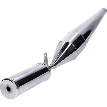 Výfuk pro motocykl OEM Standard Výfuk chrom 750 mm 28 mm pro Simson Schwalbe KR 51, S 50, 70, SR 80, Zündapp, Kreidler, Hercules, Puch, DKW, KTM, Rixe MG00011137