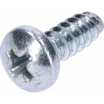 Spojovací materiál motoru Piaggio Šroub kapoty OEM s křížovou hlavou, stříbrný 5,0×12 mm PI-268418