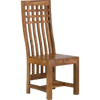 Jídelní židle Masivní židle Castello z palisandru, lakované, hnědé – sada 2 ks