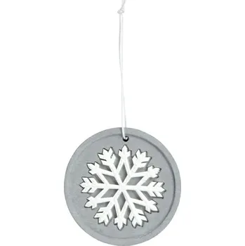 Vánoční dekorace MFP závěs vločka beton 5,5cm 8886123