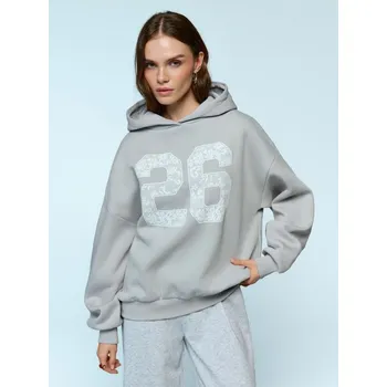 Oblečení a móda Mikina s&nbsp;kapucí a&nbsp;potiskem - XL - House - světle šedá - 185GN-09X