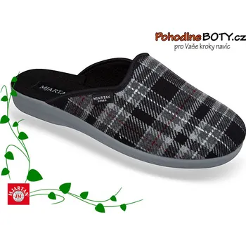 Pánská zdravotní obuv Pánské domácí nazouváky Mjartan 608- K93 káro