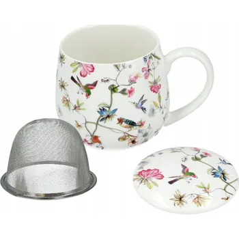 Hrnek Carmani s květinovým motivem, porcelánový, 420 ml