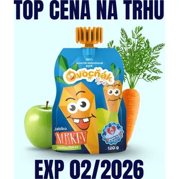 Čokoláda OVOCŇÁK Pyré Jablko - mrkev 120 g EXP 02/2026