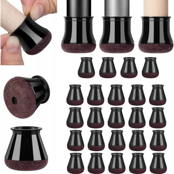 Podložka pod nábytek SILIKONOVÉ CHRÁNIČE S FILCEM NA NOHY ŽIDLÍ 14-20 mm, 24 ks