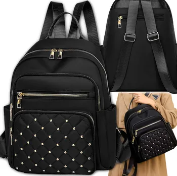 Městský batoh Batoh damski Renew Force černý zlatý polyester 11 l 5 kapes