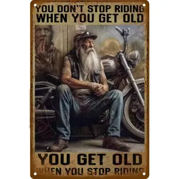 Plechová cedule Plechová retro americká US cedule Rocka Don´t Stop Riding