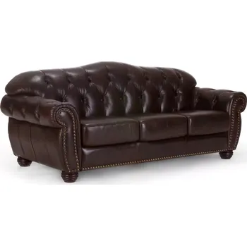 Pohovka Pohovka Chesterfield Hereford 3-místná z pravé kůže, hnědá