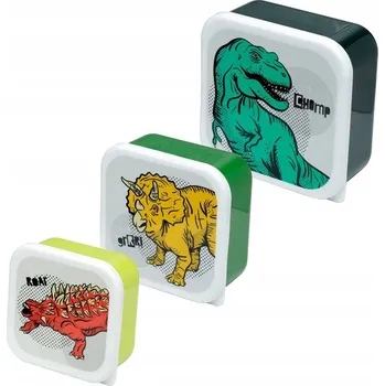 Svačinový box Sada 3 krabiček na svačinu Dinosauři Lunchbox