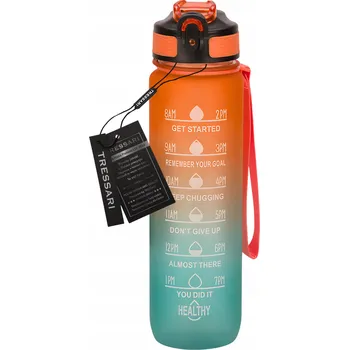 Láhev Motivační láhev lahev na pití s držákem 1l na vodu BPA FREE těsná TRESSARI