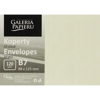 Obálka BÍLÉ METALICKÉ OBÁLKY kancelářské DEKORAČNÍ B7 120 g/m2 SADA 10 kusů