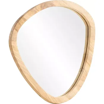 Zrcadlo Masivní zrcadlo Barani II z mangového dřeva, hnědé, oválné
