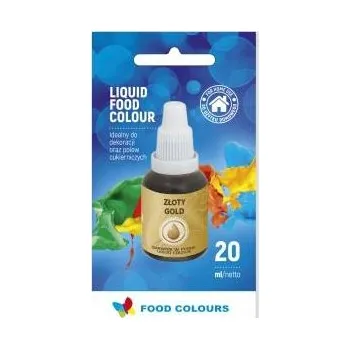 Food Colours Polsko Airbrush perleťová barva tekutá Food Colours New Gold (20 ml) Zlatá ▹