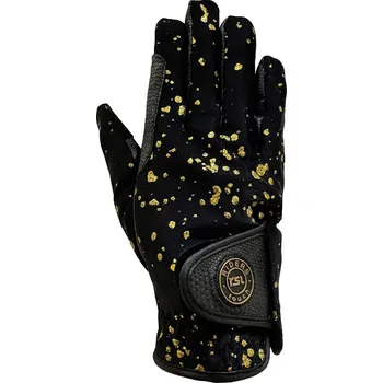 Jezdecké rukavice RSL Rukavice jezdecké Nola Ice RSL, zimní, dětské, black gold coloured 4XS
