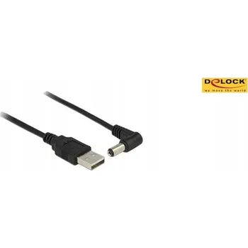 Napájecí kabel Delock napájecí kabel USB > DC 5.5 x 2.1 mm samec 90° 1.5 m 83578