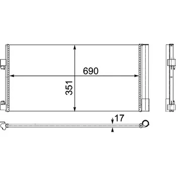Výparník klimatizace Kondenzátor, klimatizace MAHLE AC 486 000P