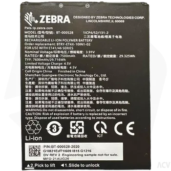 Datový terminál Zebra BTRY-ET401-10INC-01 internal Standard Battery, 10"