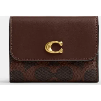 Peněženka Peněženka Coach dámská, hnědá barva, CAN48 89X, vel. ONE SIZE