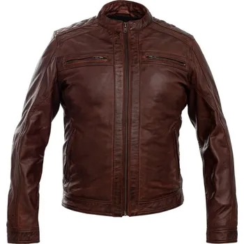 Pánská větrovka MAX Pánská kožená bunda Mark mocca