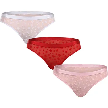 Kalhotky 3PACK dámská tanga Tommy Hilfiger vícebarevná (UW0UW06135 0WK) XS UW0UW06135 0WK Možnost vrácení zboží ZDARMA do 120 dnů!