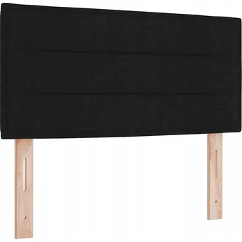 Čelo s lineárním designem černé barvy 80 cm z látky