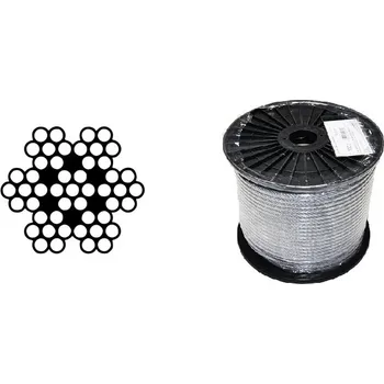 Lany Lano nerezové 7x7, nerez A2, 4mm, cívka 100m