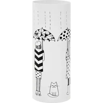 Stojan na deštník Stojan na deštníky vidaXL, ocelový, bílý, 48,5 cm