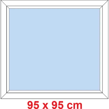 Okno Soft Plastové okno 95x95 cm, FIX neotevíravé