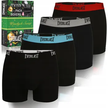 Boxerky EVERLAST Pánské boxerky Bavlna Černé s logem 4 kusy Velikost M