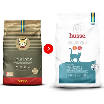 Krmivo pro kočku Husse Grain Free High Protein & Low Carb Adult (dříve Opus Lynx) | Bezlepkové granulované krmivo pro dospělé kočky Balení: 7 kg