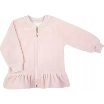 Dívčí mikina Dívčí velurová Mikina levandulová na zip, Nicol, vel. 74