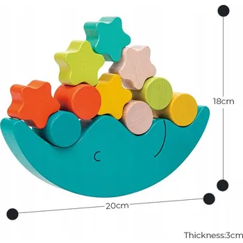 Dřevěná hračka PHOOHI Dřevěná balanční hra Měsíc | PH05P016