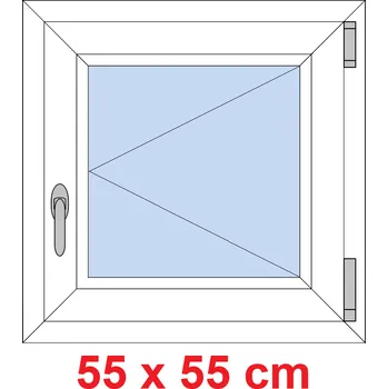 Okno Soft Plastové okno 55x55 cm, otevíravé