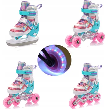 Kolečkové brusle Kolečkové Brusle 4v1 Meteor růžové M 34-37
