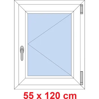 Okno Soft Plastové okno 55x120 cm, otevíravé