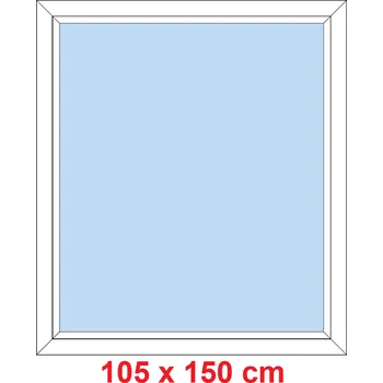 Okno Soft Plastové okno 105x150 cm, FIX neotevíravé