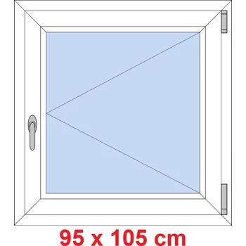 Okno Soft Plastové okno 95x105 cm, otevíravé